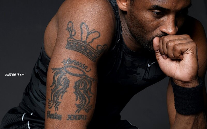 Kobe Bryant with tattoos