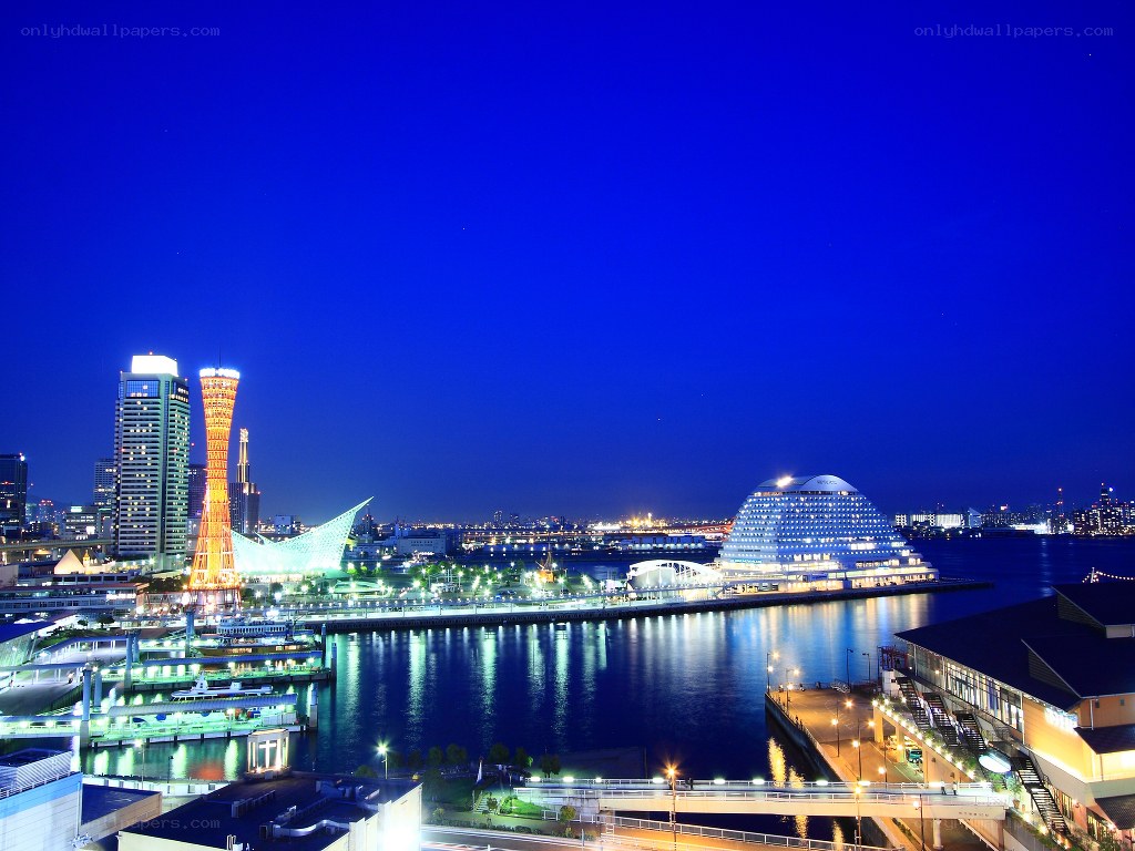 Kobe city skyline at night