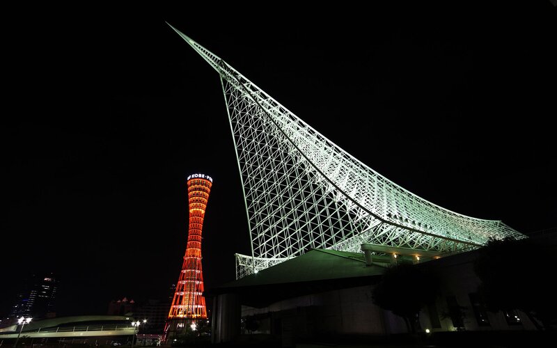 Kobe Port Tower at night
