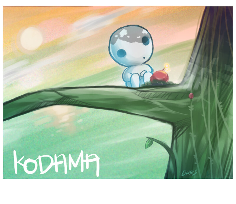 Kodama on a tree branch