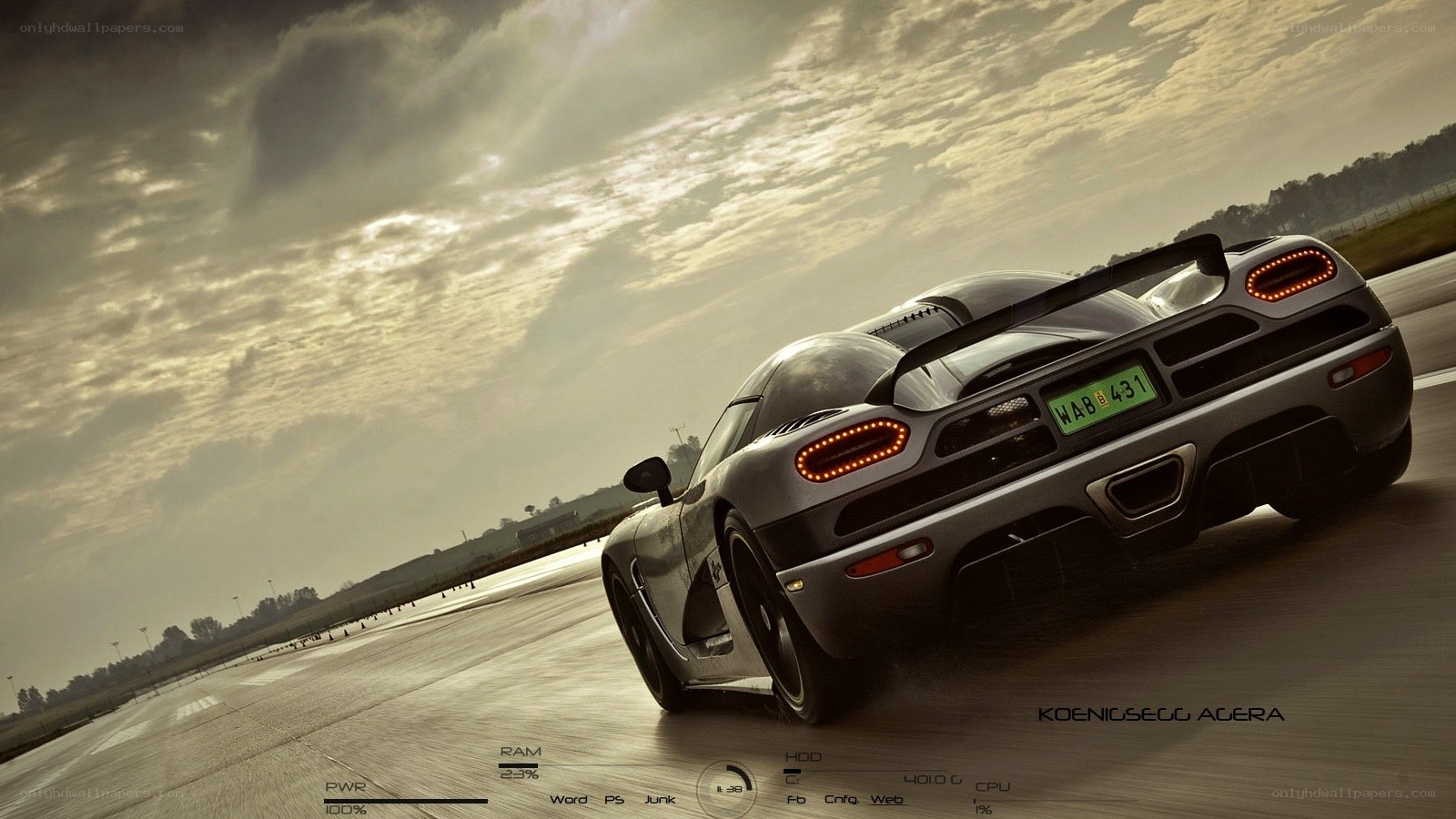 Koenigsegg Agera on racetrack