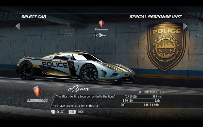 Koenigsegg Agera police car