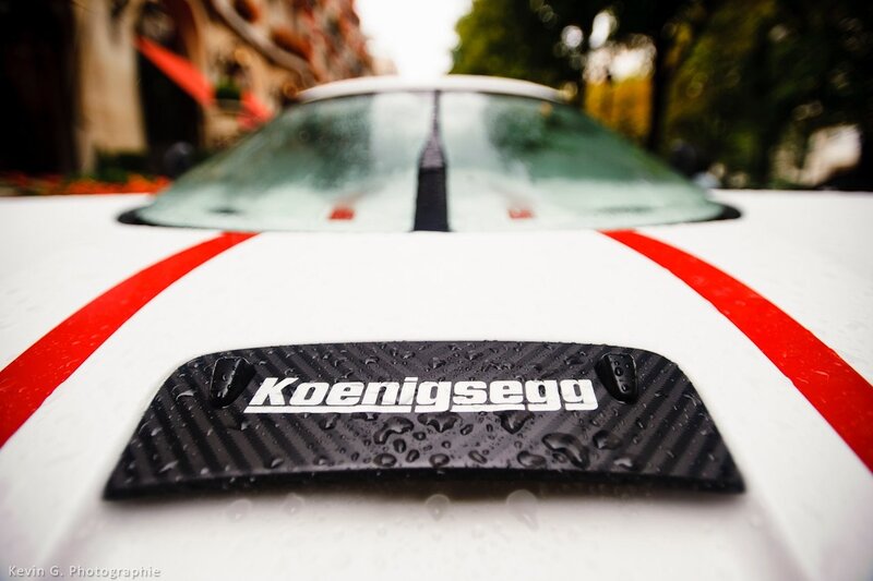 Koenigsegg car hood detail