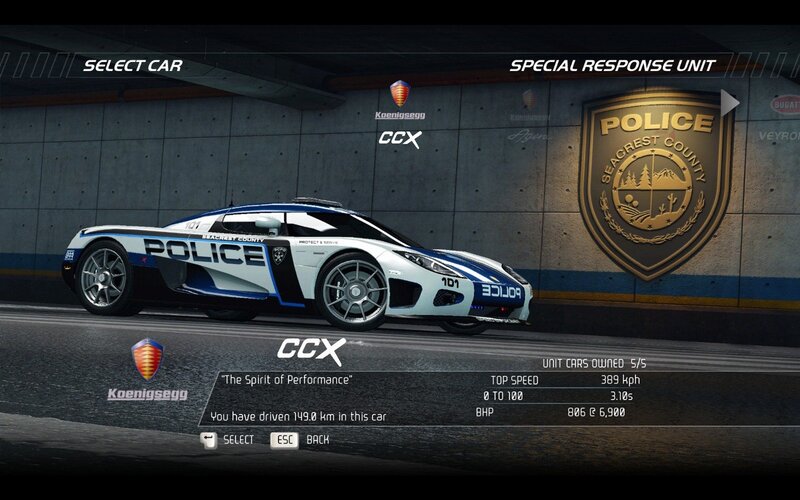 Koenigsegg CCX police car