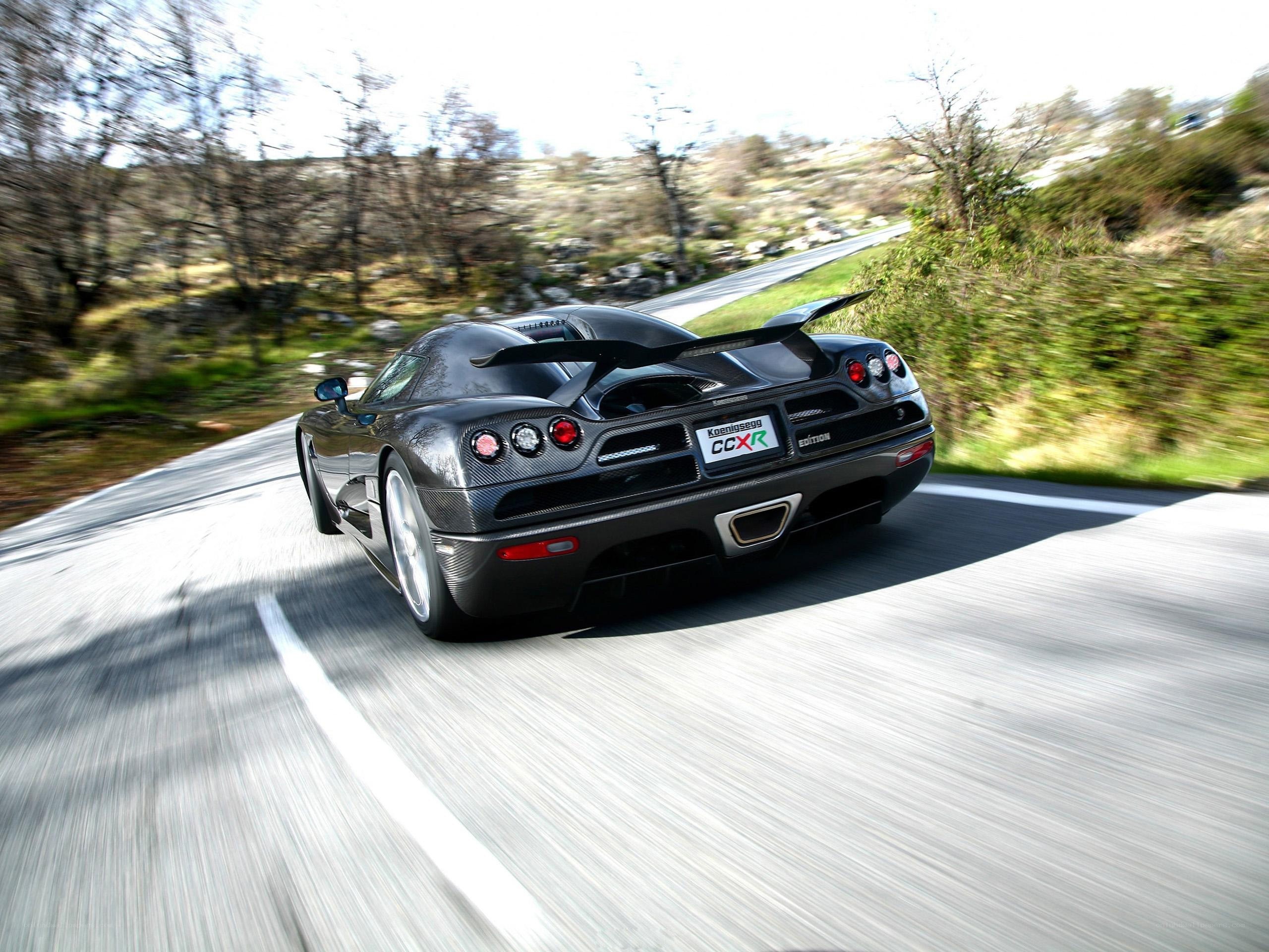 Koenigsegg CCXR driving on road