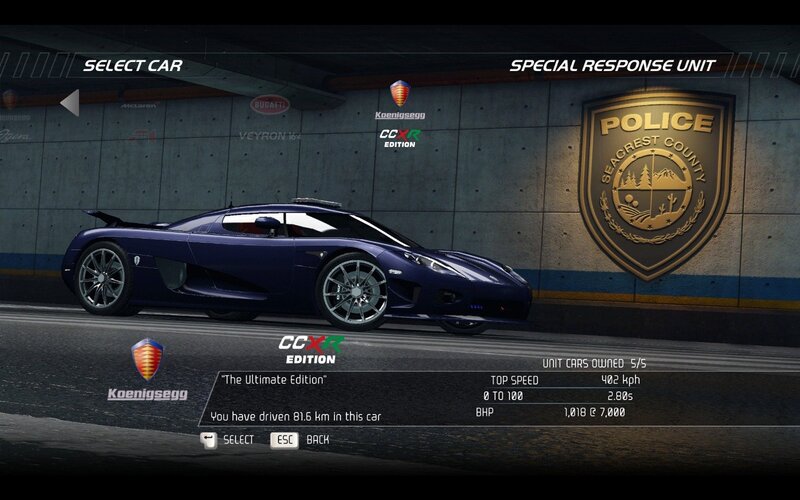 Koenigsegg CCXR in game