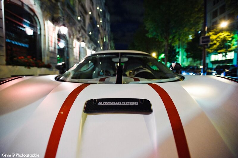 Koenigsegg on a city street