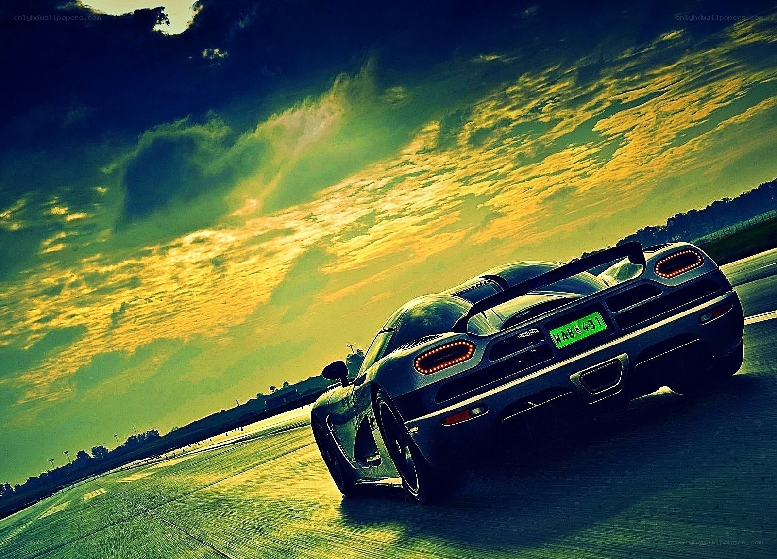 Koenigsegg on a racetrack