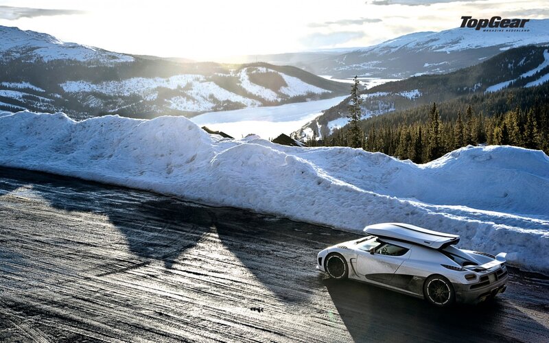 Koenigsegg on snowy road