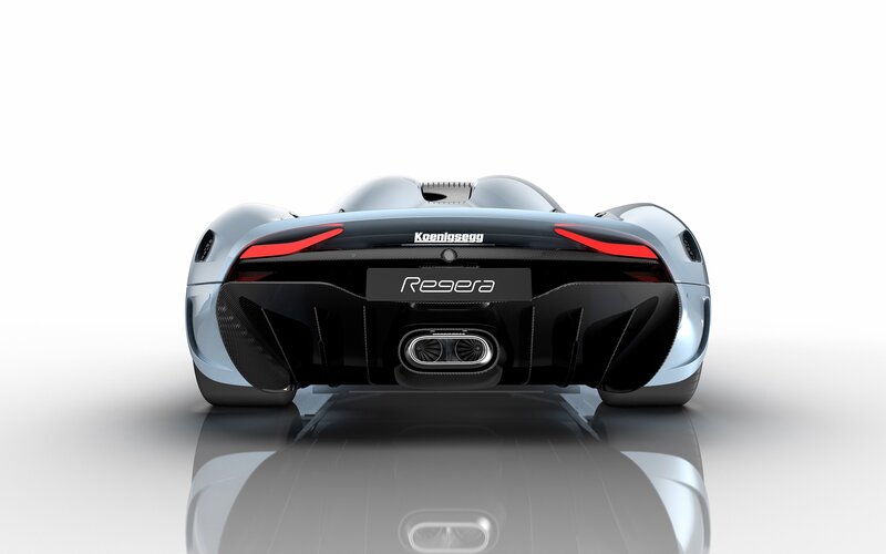 Koenigsegg Regera Rear View — Silver
