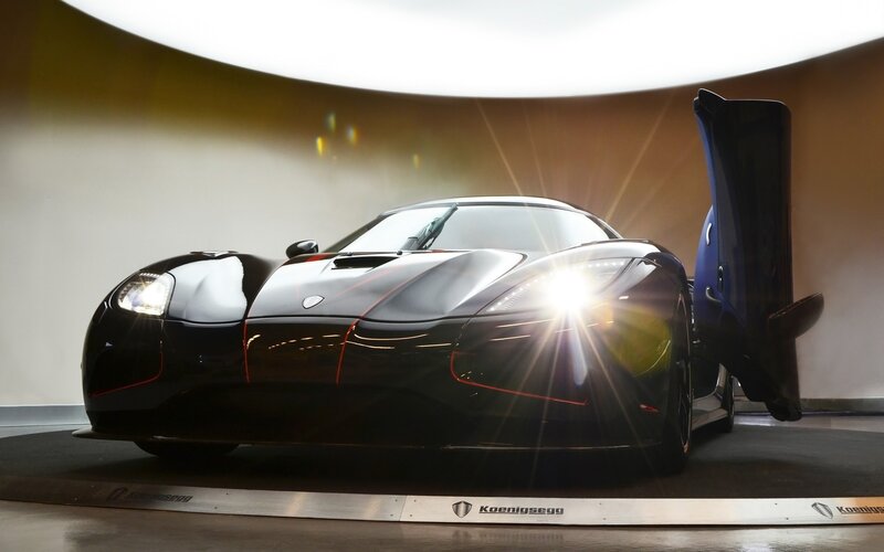 Koenigsegg sports car display