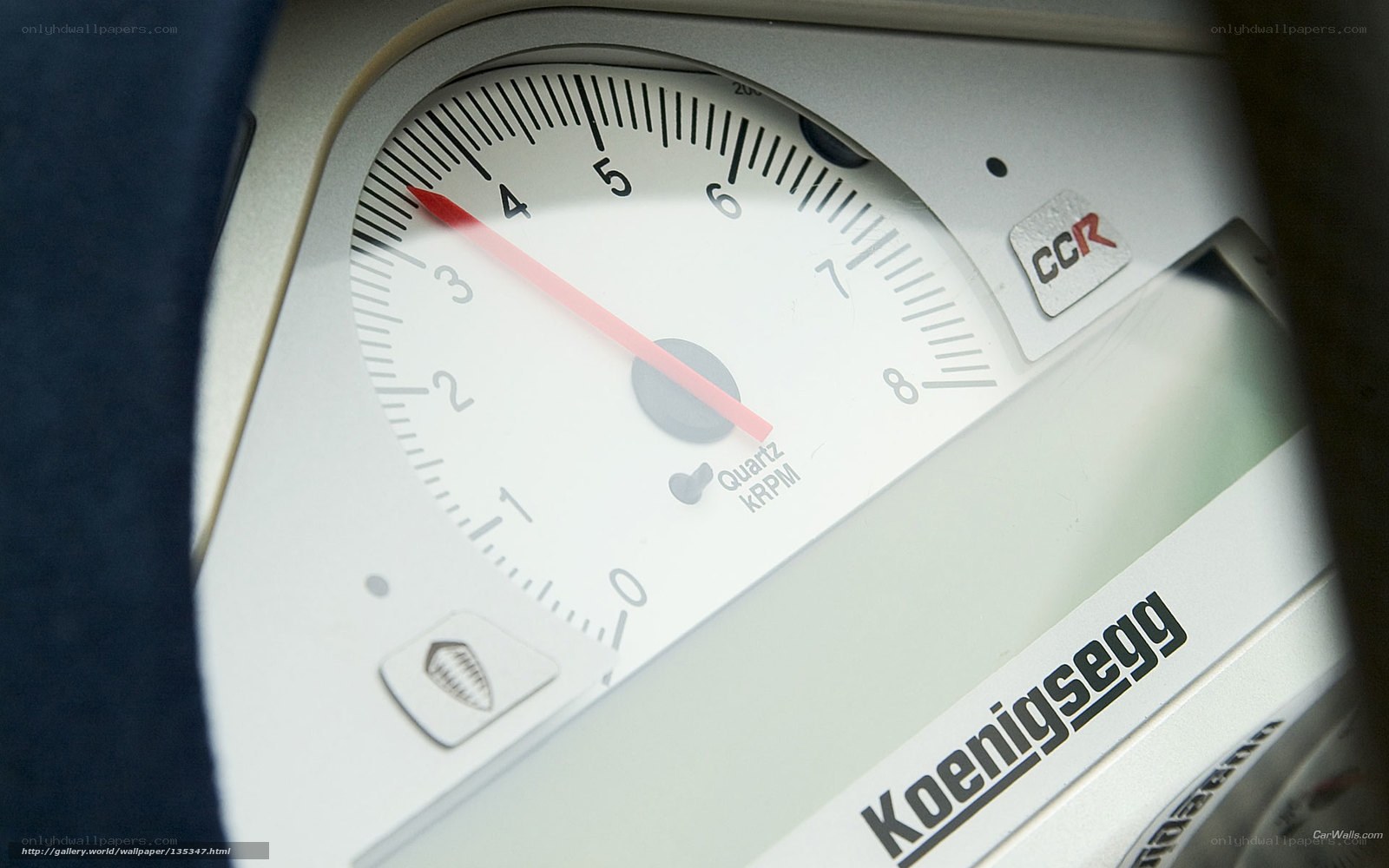 Koenigsegg tachometer close-up
