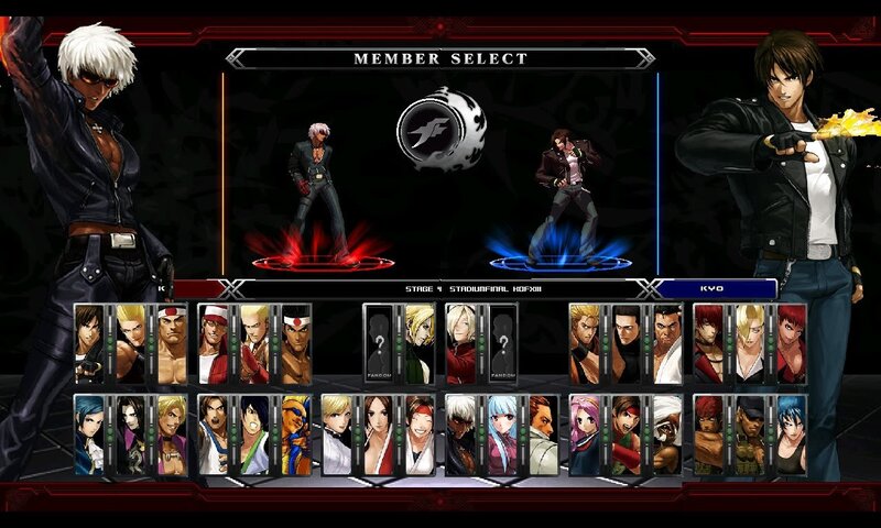 KOF XIII character select