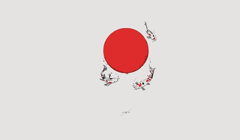 Koi Fish Around Red Circle — Calm