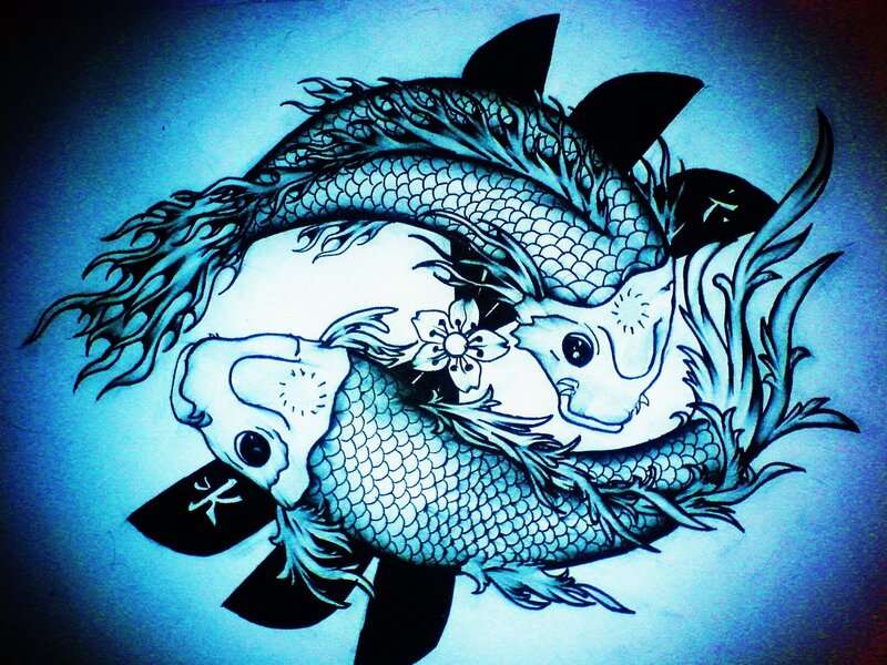 koi fish yin-yang design