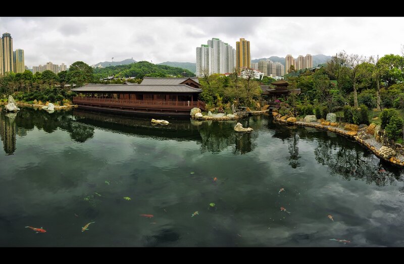 Koi Pond with Pavilion