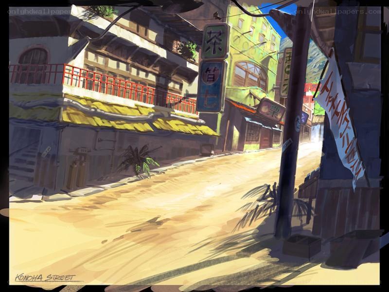 Konoha Street concept art