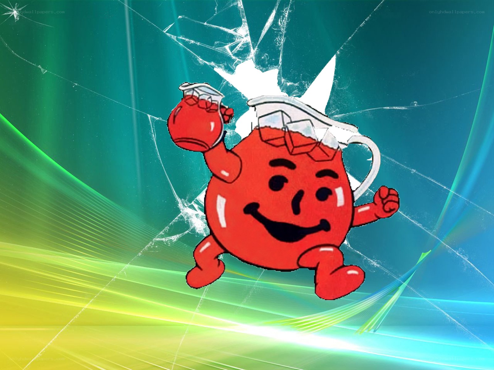 Kool-Aid Man breaking through