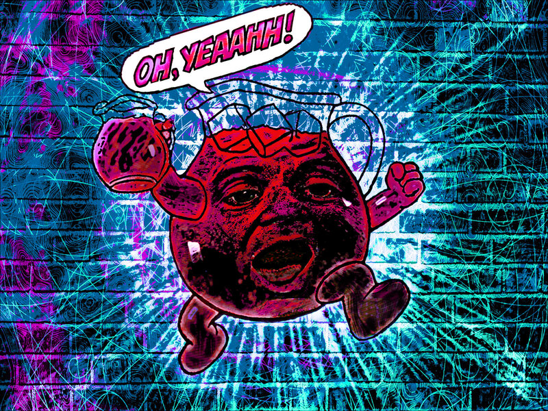 Kool-Aid Man in action