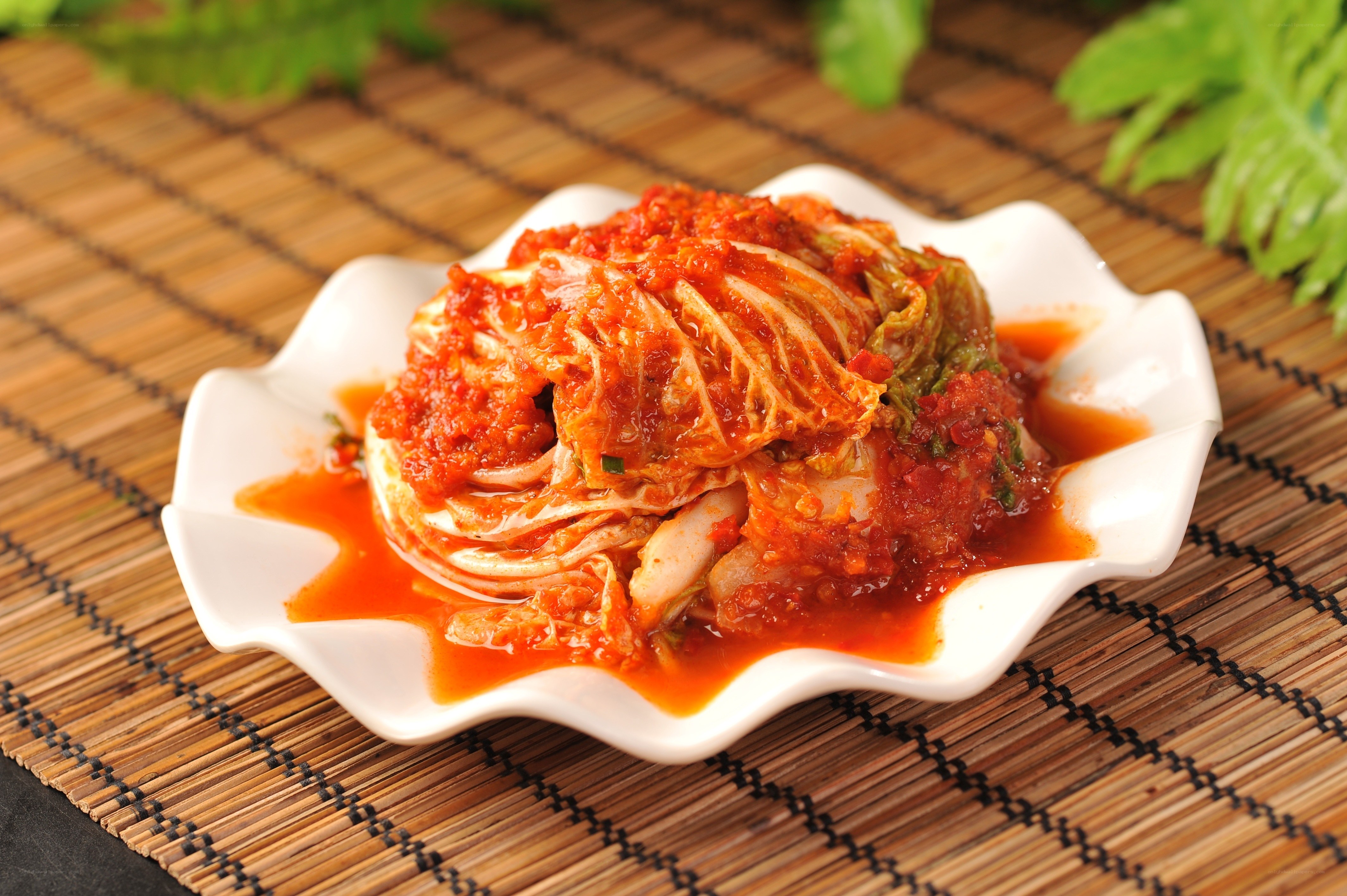 Korean kimchi on a plate