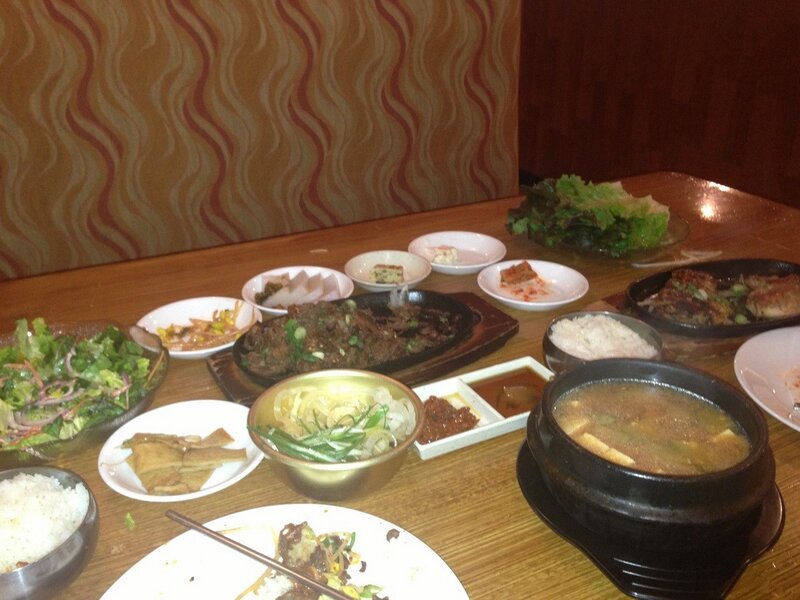 Korean Meal on Table