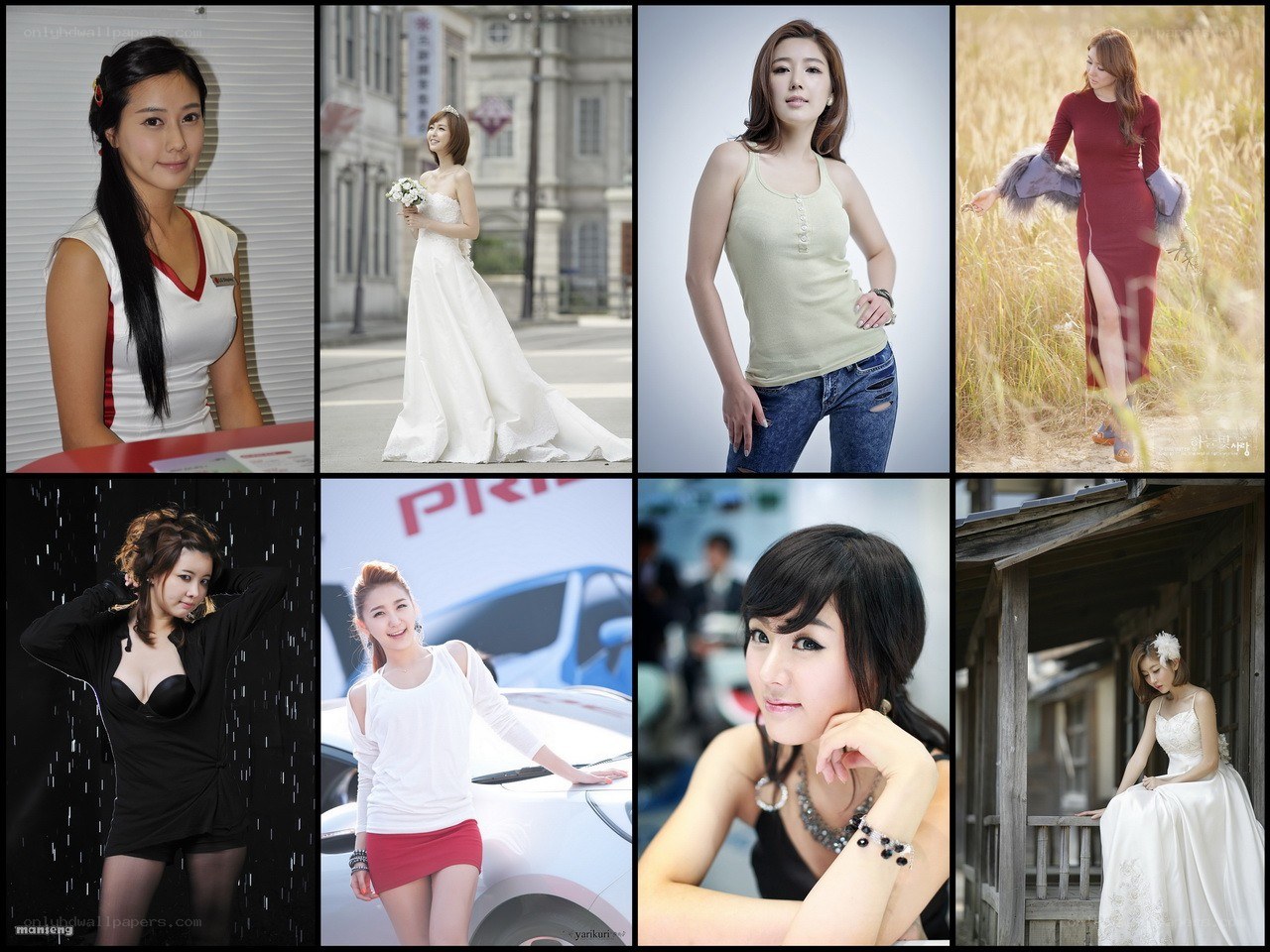 Korean model photo collage