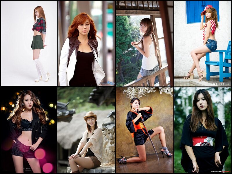 Korean model photo collage