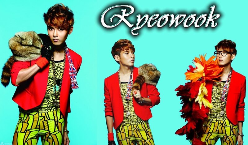 Korean pop star in colorful outfit