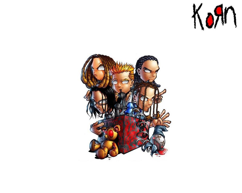 Korn band cartoon illustration