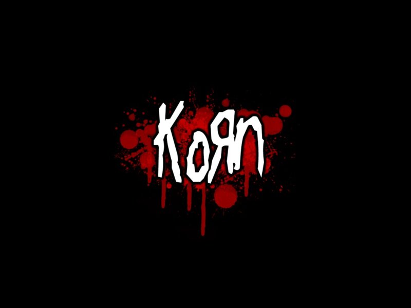 Korn band logo with blood splatter