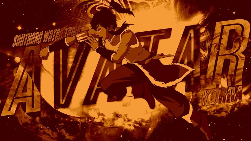 Korra in Action Pose — Orange