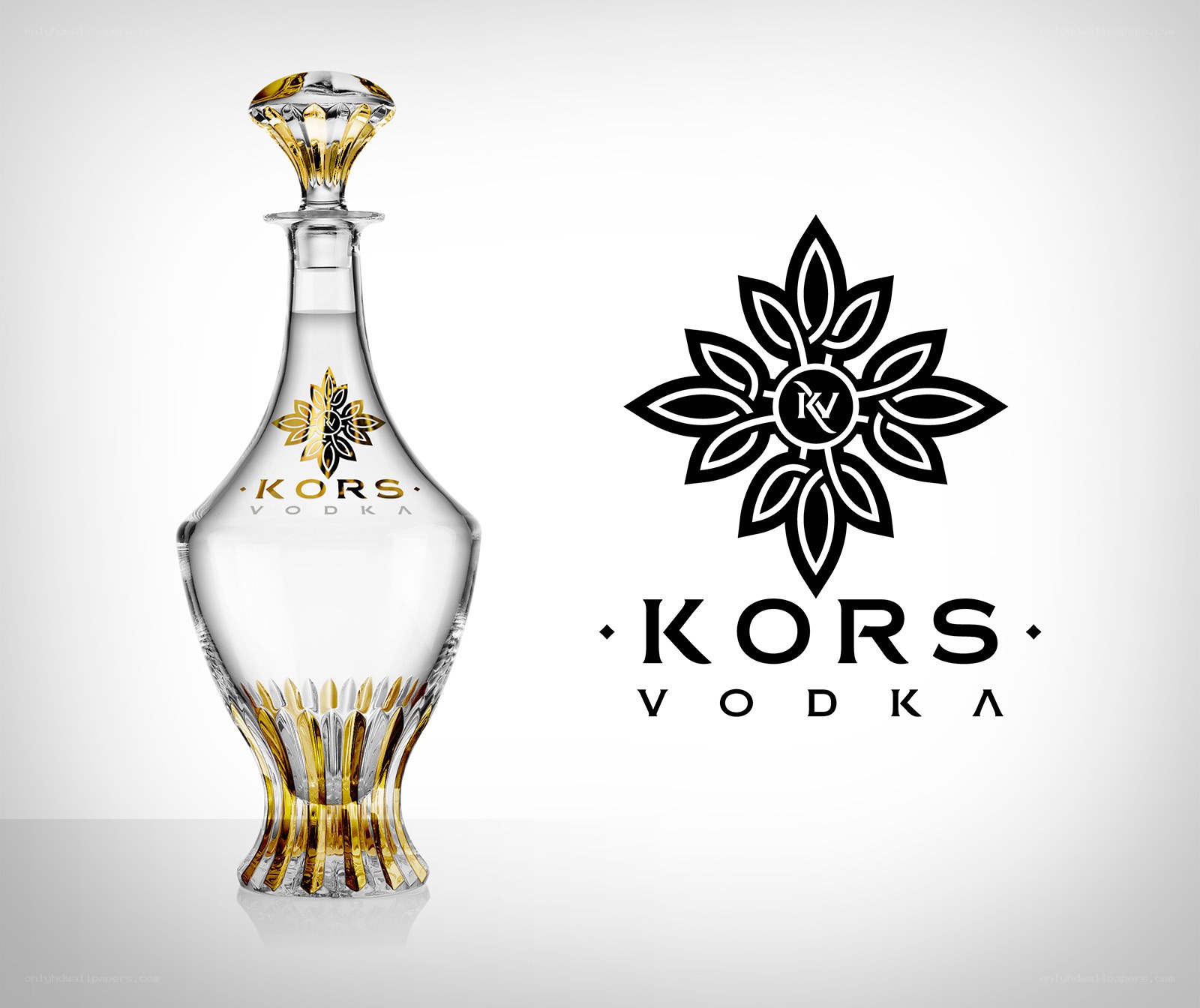 Kors Vodka bottle and logo