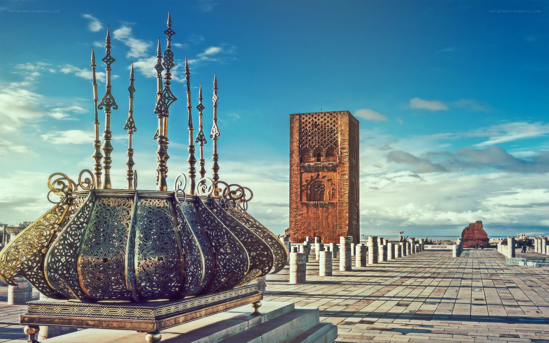 Koutoubia Mosque and ornate lantern