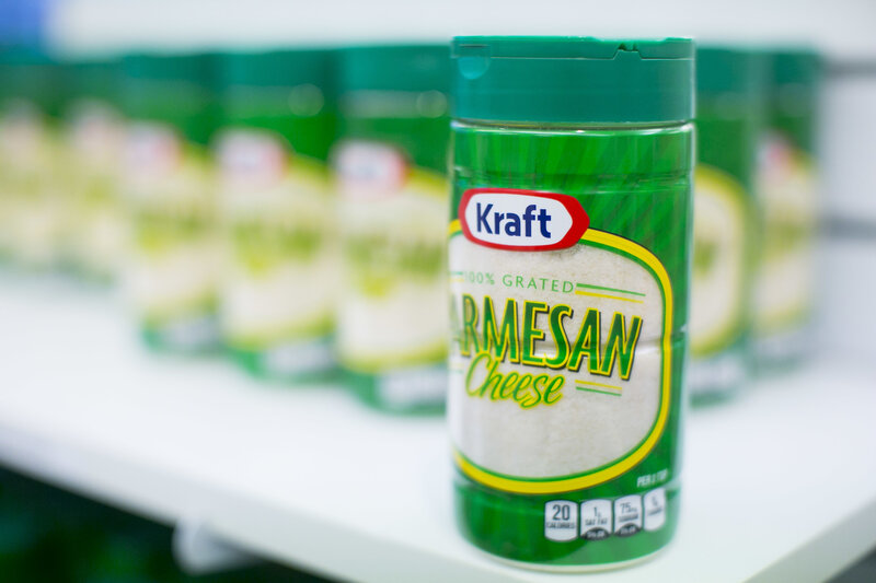 Kraft parmesan cheese container