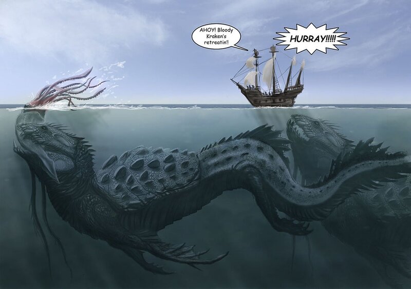 Kraken attacks ship
