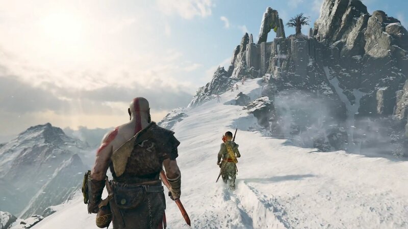 Kratos and Atreus in Snow