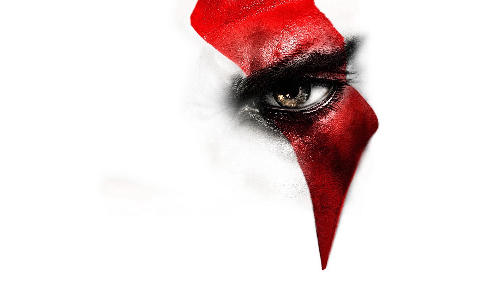 Kratos eye with red paint