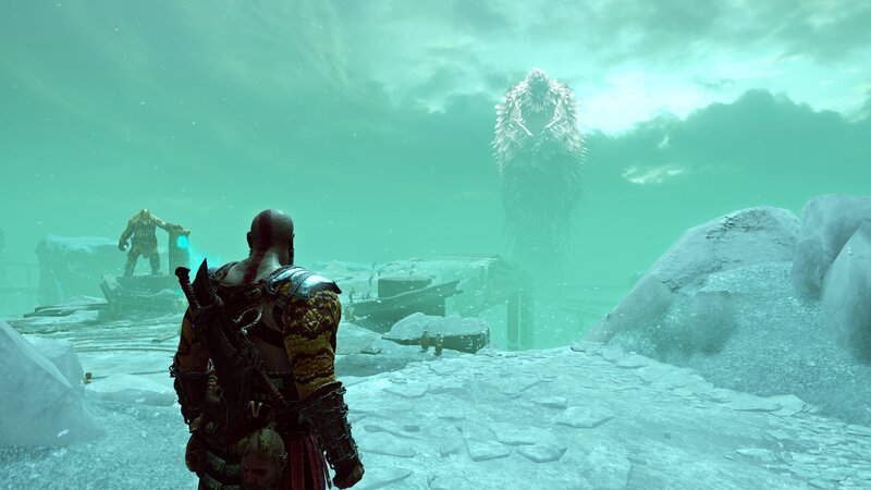 Kratos Facing Monsters