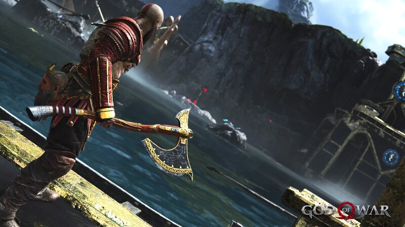 Kratos Holding an Axe