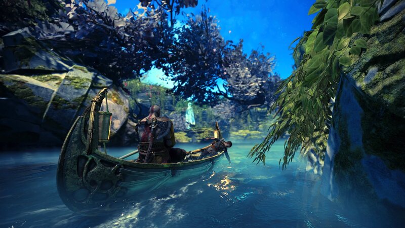 Kratos in a Boat — Blue