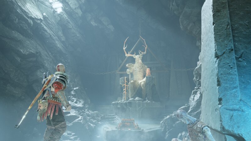 Kratos in a Cave — Gray, Dramatic
