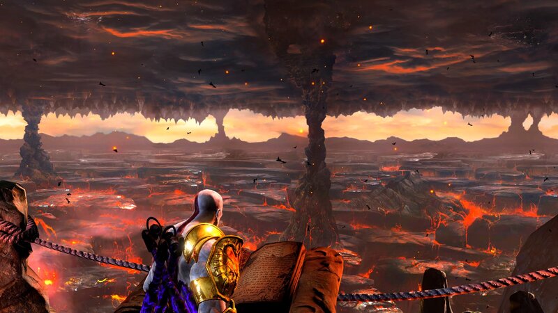 Kratos in a Lava Field