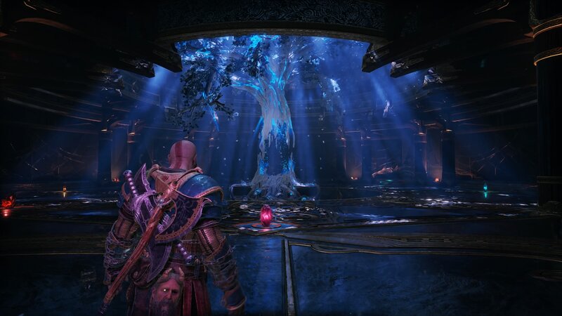 Kratos in a Temple — Blue