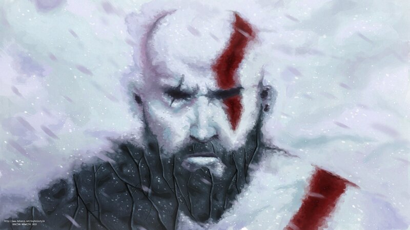 Kratos in Snowstorm — White