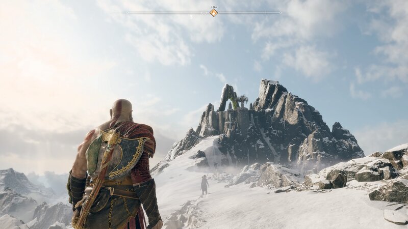 Kratos in Snowy Landscape