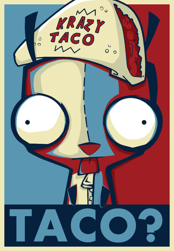Krazy Taco character poster