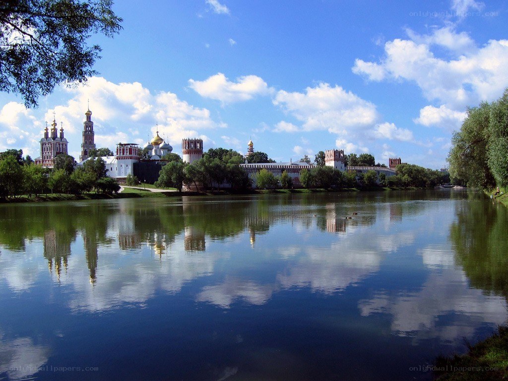 Kremlin reflected in a river