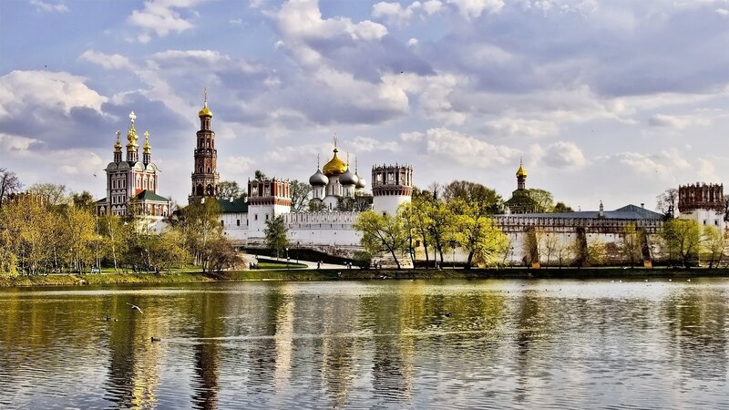 Kremlin with Golden Domes — Blue