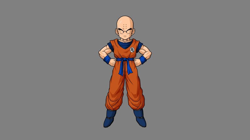 Krillin in orange gi