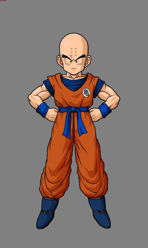 Krillin in orange gi